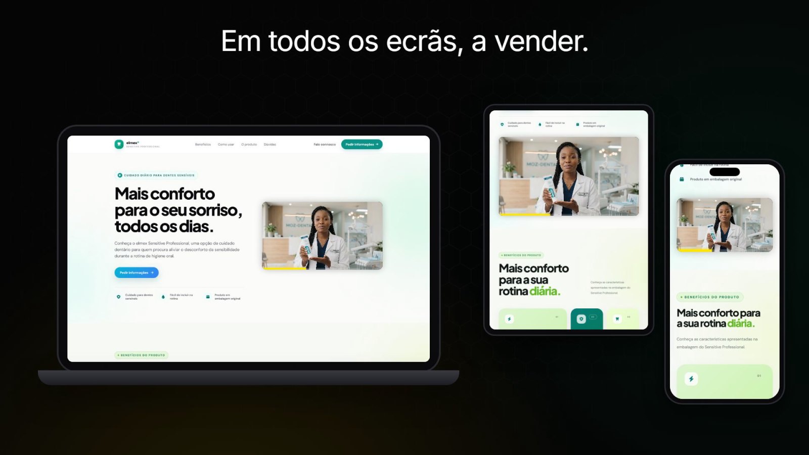 Uma landing page criada pelo Rapid BUILD