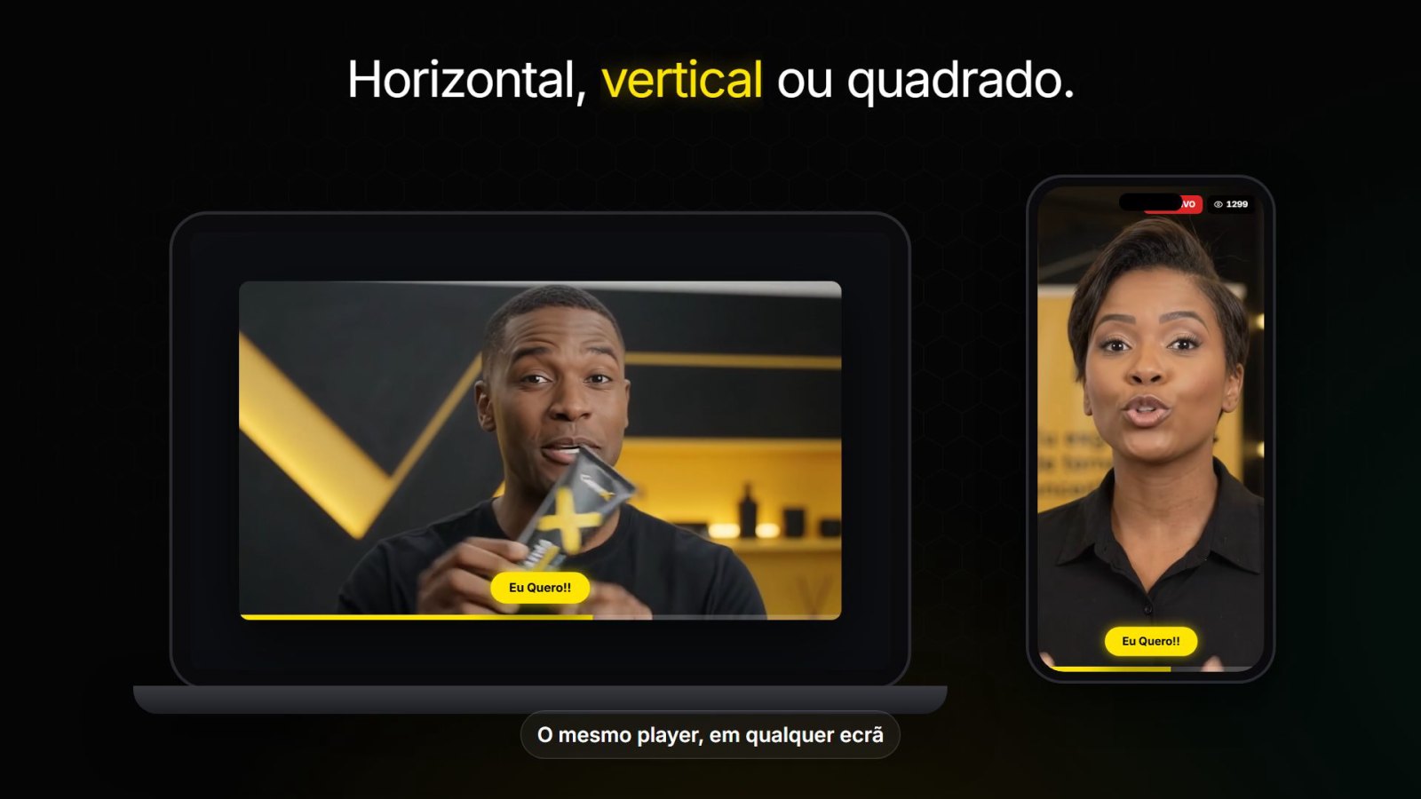 O player de VSL do Rapid MOZ com o botão de compra visível